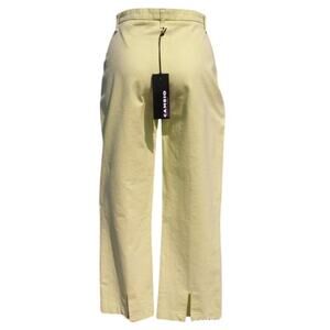 Cambio Mary Modern Classics Denim Pant 4/6 S Chartreuse Back Slit Capri $165 NWT